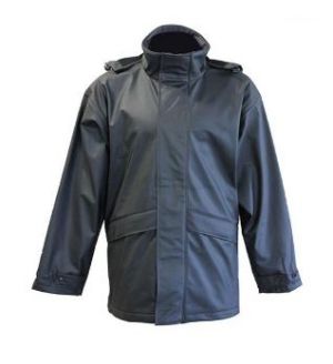 BLACK POLYURETHANE VESTE DE PLUIE 50870