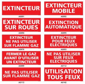 Panneau extincteur