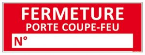 Panneau fermeture porte coupe feu (A0575)