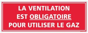 Panneau la ventilation est obligatoire (A0576)