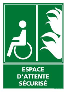 Panneau ESPACE D'ATTENTE SECURISE (B0347)