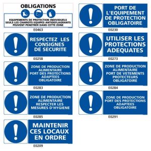 Panneaux d'obligation et de consigne