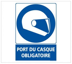 Panneau OBLIGATION DE METTRE SON CASQUE (E0598)