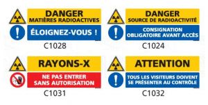 Signalisation produits dangereux risque ionisant