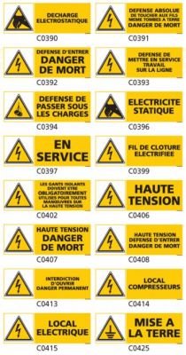 Signalisation danger électrique