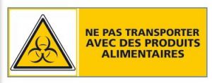 NE PAS TRANSPORTER AVEC DES PRODUITS ALIMENTAIRES (C0435)