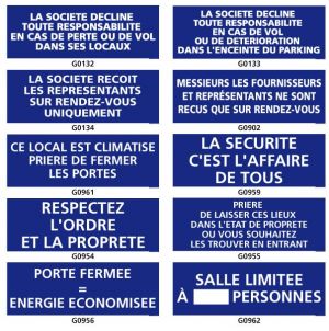 Information pour la prévention dans les locaux