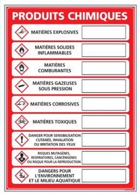 CONSIGNE DE STOCKAGE DES PRODUITS CHIMIQUES (C0948)