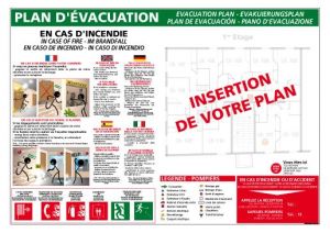 PLAN D'ÉVACUATION HÔTEL - IMMEUBLE (A0368)