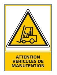 ATTENTION VEHICULES DE MANUTENTION (C0558)