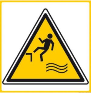 DANGER RISQUE DE CHUTE DANS L'EAU (C1229)