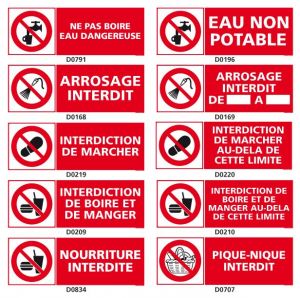 INTERDICTION arrosage et nourriture