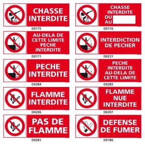 INTERDICTION pour la chasse et la pêche