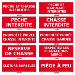 INTERDICTION (chasse, pêche…)