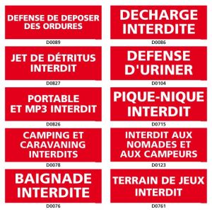 INTERDICTION (décharge, camping…)