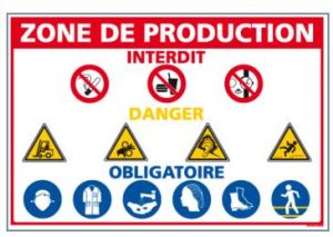 Consignes de sécurité zone de production (D0551)