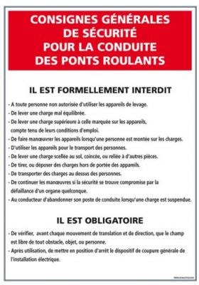 Sécurité pour ponts roulants (A0531)