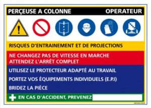 Fiche de poste Perceuse à colonne (C1111)