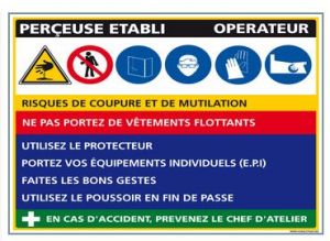 Fiche de Poste Perceuse Établi (C1112)