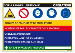 Fiche de Poste Scie à Panneau Verticale (C1125)