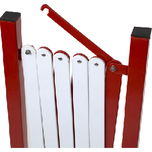 Barrière de chantier extensible droite - Rouge/Blanc