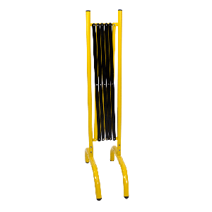 Barrière de chantier extensible droite - Jaune/Noir