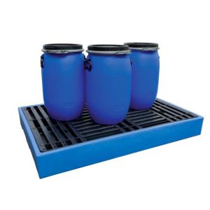 Plateforme de rétention en polyéthylène avec caillebotis — 130 litres