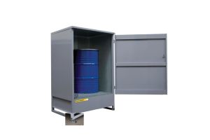 Bac de rétention 1 fût en acier galvanisé fermé -- 220 litres