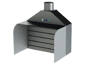 Dosseret aspirant 8×10 dm — Aspiration poussières et fumées frontales au poste de travail