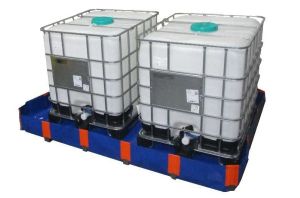 Bac de rétention souple pliable pour produits dangereux en PVC — 1000 litres