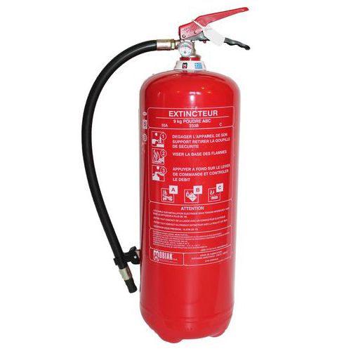 Extincteur Acier 2KG Poudre ABC - BS Sécurité