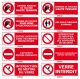 INTERDICTION (électrique, danger, verre…)