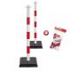 Kit 2 poteaux PVC lestés 3kg Rouge/Blanc