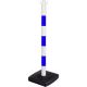 Poteau PVC Bleu/Blanc sur socle à lester 4kg