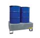 Bac de rétention 2 fûts en acier galvanisé 100% -- 440 litres