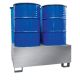 Bac de rétention 4 fûts debout en inox — 440 litres