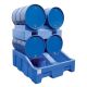 Support superposable pour 2 fûts couchés en polyéthylène — extension stockage horizontal
